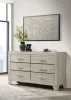 Coaster Fine Furniture 225063 Trenton - 6-Drawer Bedroom Dresser - Rustic Cream