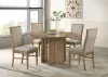 Coaster Fine Furniture 193610-S5 Adina - 5 Piece Round Dining Table Set - Barley / Distressed Light Brown