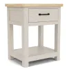Riverside Furniture 79468 Glenndale - One Drawer Nightstand - Aged White / Wheat