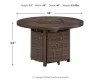 Ashley Furniture P750-776 Paradise Trail - Round Fire Pit Table - Medium Brown