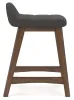 Ashley Furniture D615-224 Ashley Furniture D615-224 Lyncott - Upholstered Barstool (Set of 2) - Charcoal / Brown
