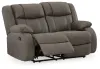 Ashley Furniture 6880486 First Base - Reclining Loveseat - Gunmetal