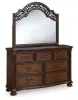 Ashley Furniture B764B1 Lavinton - Dresser And Mirror - Brown