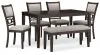 Ashley Furniture D422-325 Langwest - Dining Room Table Set (Set of 6) - Brown