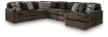 Ashley Furniture 98104S24 Ashley Furniture 98104S24 Midnight-Madness - 6-Piece Sectional With RAF Corner Chaise - Chocolate