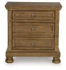 Ashley Furniture PCB779-92 Feddinger - Two Drawer Night Stand - Medium Brown