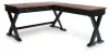 Ashley Furniture H664H2 Wildenauer - Home Office Desk And Return - Brown / Black