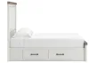 Ashley Furniture B4615B15 Ashley Furniture B4615B15 Savonport - King Panel Bed With 2 Under Bed Storage Units - White / Brown
