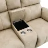 ACME LV07411 ACME LV07411 Elison - Power Motion Loveseat With Console & Storage - Dark Beige Polished Microfiber