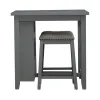 Liberty Furniture 942-CD-3CTS Liberty Furniture 942-CD-3CTS Brook Creek - 3 Piece Counter Set - Gray