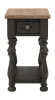 Riverside Furniture 32312 Riverside Furniture 32312 Barrington - 2 Tone Chairside Table - Antique Oak / Matte Black