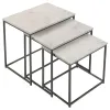 CoasterElevations 936016 Medora - 3 Piece Marble Top Nesting Table Set - White