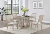 Coaster Fine Furniture 123120-S5 Trofello - 5 Piece Round Dining Table Set - White Washed