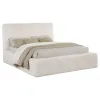Coaster Fine Furniture 306141Q Rebecca - Faux Fur Upholstered Queen Bed - Cream