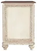 Ashley Furniture T743-7 Realyn - Chair Side End Table - Insert Mirror - White / Brown