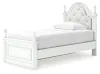Ashley Furniture PCB1819B9 Ashley Furniture PCB1819B9 Kozlani - Twin Upholstered Panel Storage Bed - White