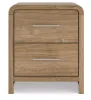Ashley Furniture PCB1121-92 Gramburg - Two Drawer Night Stand - Warm Natural Brown