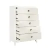 Samuel Lawrence Furniture S910-040 Melrose - 5-Drawer Dresser Chest - White