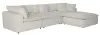 Jackson Furniture Industries 4445/31/59/28/4-11 Jackson Furniture Industries 4445/31/59/28/4-11 Posh - 4 Piece Modular Sectional With 1 Armless, 2 Corners, 1 Cocktail Ottoman - Porcelain