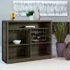 CoasterEveryday 182071 Joe - 5-Shelf Composite Wood Home Bar Wine Cabinet - Aged Oak