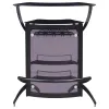 CoasterEssence 182135 Dallas - 2-Shelf Curved Freestanding Home Bar Cabinet - Black