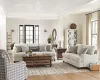 CoasterElevations 511095 Glenn - Upholstered English Arm Loveseat - Light Gray