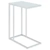 CoasterEveryday 900250 Stella - Glass Top C-Shaped Sofa Side Table - Chrome