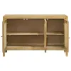 CoasterEssence 953556 Zamora - 3-Door Wood Accent Cabinet With Woven Cane - Natural