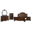 New Classic 00-2477-15C New Classic 00-2477-15C Bella Notte - 6/6 Eastern King 5 Piece Set Padded Sleigh Bed - Cherry