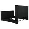 Coaster Fine Furniture 315945KW Centergrove - Upholstered California King Wingback TV Bed - Black