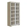 Pulaski Furniture P021776 Pulaski Accents - 5-Shelf Glass Door Bookcase - Natural Wood Finish