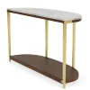 Riverside Furniture 28515 Riverside Furniture 28515 Emery - Demilune Sofa Table - Smoked Cherry