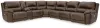 Ashley Furniture U71604S9 Ashley Furniture U71604S9 Dunleith - 7-Piece Power Reclining Sectional With LAF And RAF Zero Wall Power Recliners - Chocolate