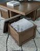Ashley Furniture T738-20 Boardernest - Cocktail Table With 4 Stools (Set of 5) - Brown