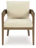 Ashley Furniture P671-601A Serene Bay - Arm Chair With Cushion (Set of 2) - Dark Brown / White