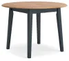 Ashley Furniture D399-15 Ashley Furniture D399-15 Gesthaven - Round Dining Room Drop Leaf Table - Natural / Blue