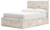 Ashley Furniture B2310B24 Ashley Furniture B2310B24 Lawroy - Full Panel Bed With Storage footboard And 2 Under Bed Storage Units - Light Natural