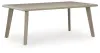 Ashley Furniture PCP690-625 Cliff Trails - Rectangle Dining Table With Umbrella Option - Beige