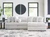Ashley Furniture PC59106S1 Ashley Furniture PC59106S1 Cuddle Plush - 3-Piece Sectional With Armless Chaise And LAF Corner Chair - Arctic