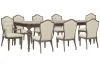 Pulaski Furniture P412240-KIT33 Pulaski Furniture P412240-KIT33 Saddle Creek - Extendable Leg Dining Table With 6 Upholstered Side Chairs And 2 Arms Chairs - Timber Brown