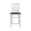 Liberty Furniture 417-C150024 Allyson Park - Counter Height Slat Back Chair - Wirebrushed White / Charcoal