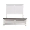 Liberty Furniture 417-YBR-FPB Allyson Park - Full Panel Bed - Wirebrushed White / Charcoal