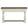 Liberty Furniture 498-OT1030 Morgan Creek - Sofa Table - Antique White / Wirebrushed Tobacco Accents