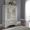 Liberty Furniture 520-BR42 Abbey Park - Mirrored Door Chest - Antique White