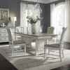 Liberty Furniture 520-DR-5TRS Abbey Park - 5 Piece Trestle Table Set - Antique White