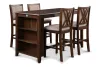 New Classic D3651-60CS-CHY New Classic D3651-60CS-CHY Amy - 5 Piece Counter Dining Set (Table With Storage & 4 Chairs) - Cherry