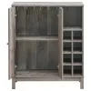 CoasterEveryday 183600 Cheyenne - 2 Door Home Bar Wine Cabinet - Weathered Acacia