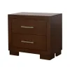 CoasterEssence 200712 Jessica - 2-Drawer Nightstand - Cappuccino