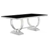 CoasterElevations 107871 Antoine - Rectangular Glass Top Dining Table - Black