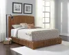 CoasterEssence 300501KW Laughton - Banana Leaf California King Panel Bed - Amber